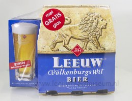 Leeuw Wit bier sixpack gratis glas